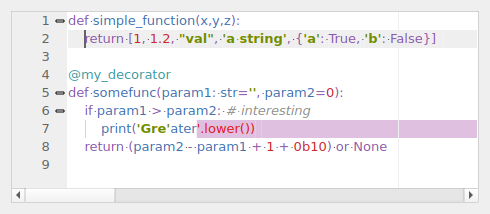 QgsCodeEditorWidget containing a QgsCodeEditorPython editor