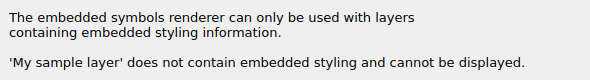 QgsEmbeddedSymbolRendererWidget for a layer without embedded symbols