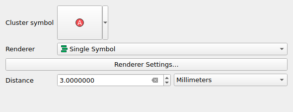 QgsPointClusterRendererWidget